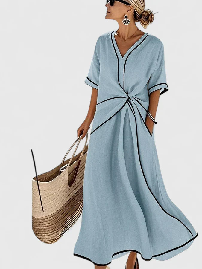 Detalle textura Erika · Vestido Midi Fluido