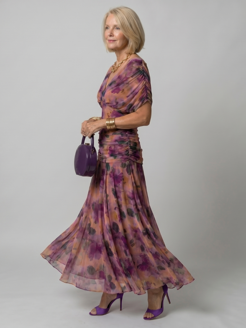 Detalle textura Calen | Vestido Midi Sin Hombros