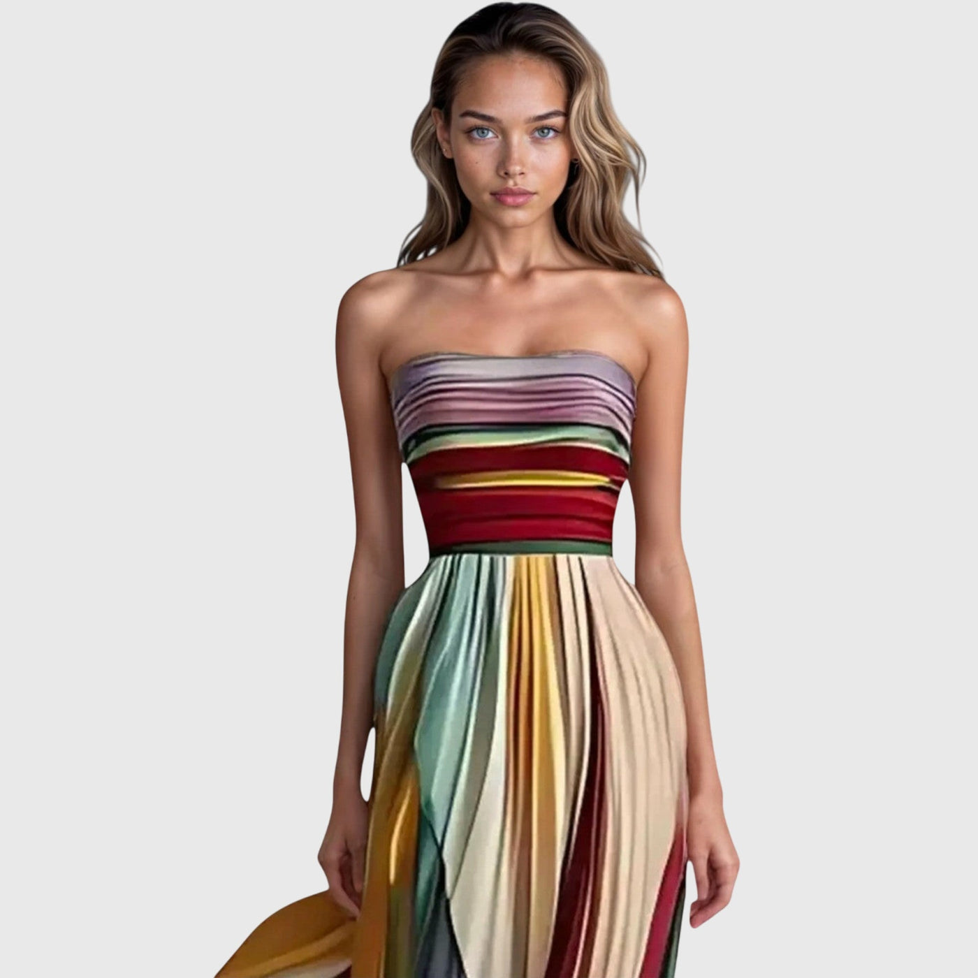 Detalle textura Fiorina · Vestido Largo Premium