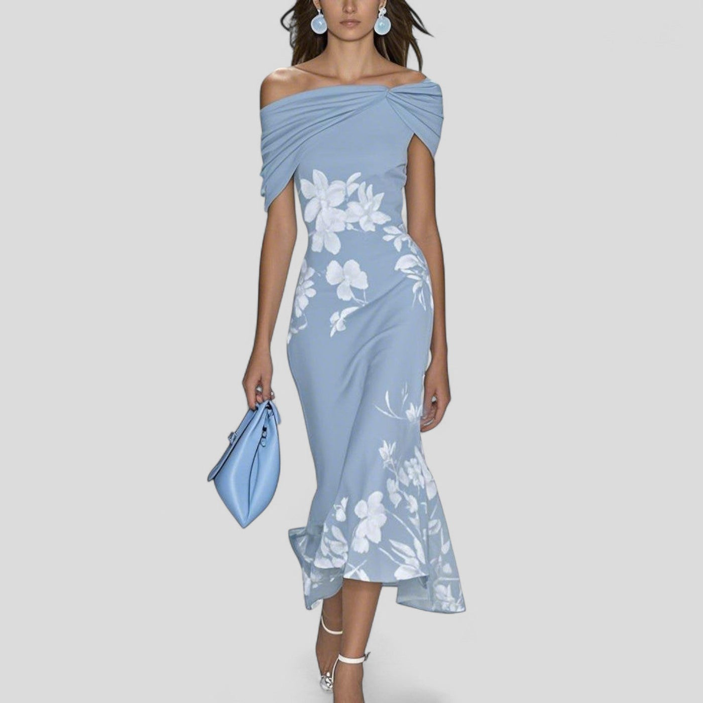 Detalle textura Isaura · Vestido Midi Elegante