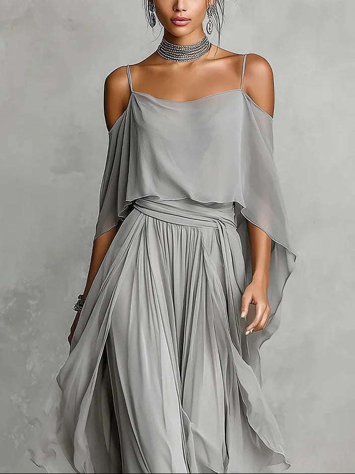 Detalle textura Isabela | Conjunto Fluido Gris