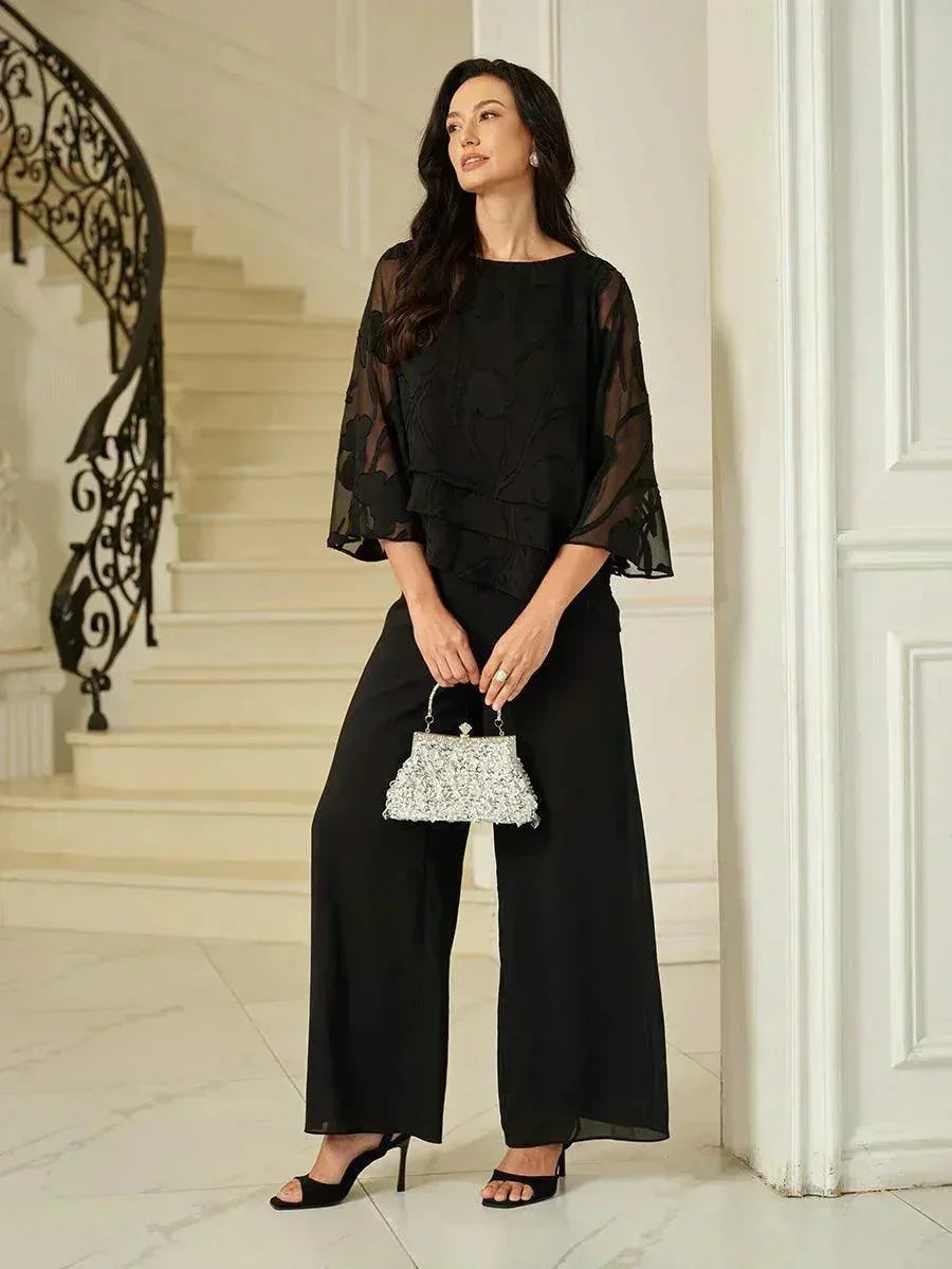 Blusa de Capas Floral de Chifón