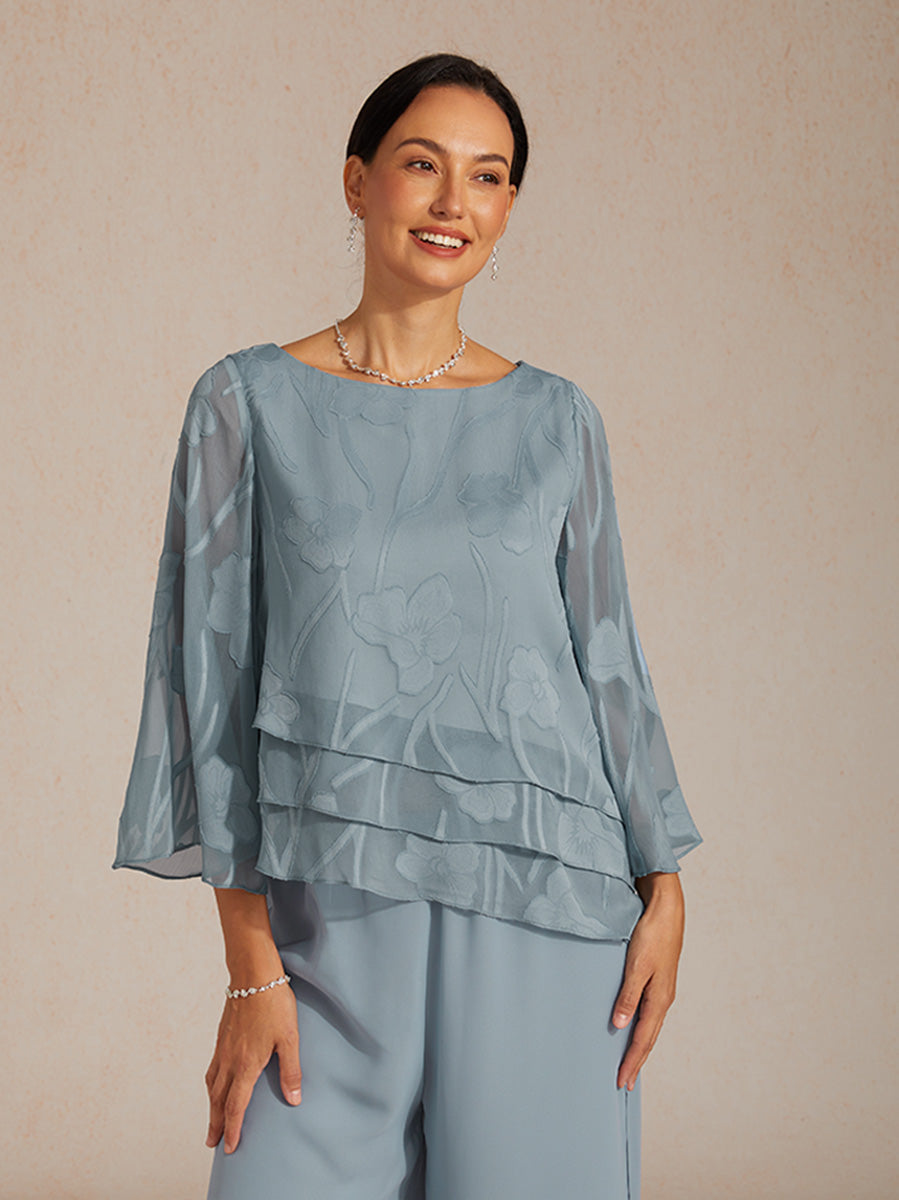 Blusa de Capas Floral de Chifón