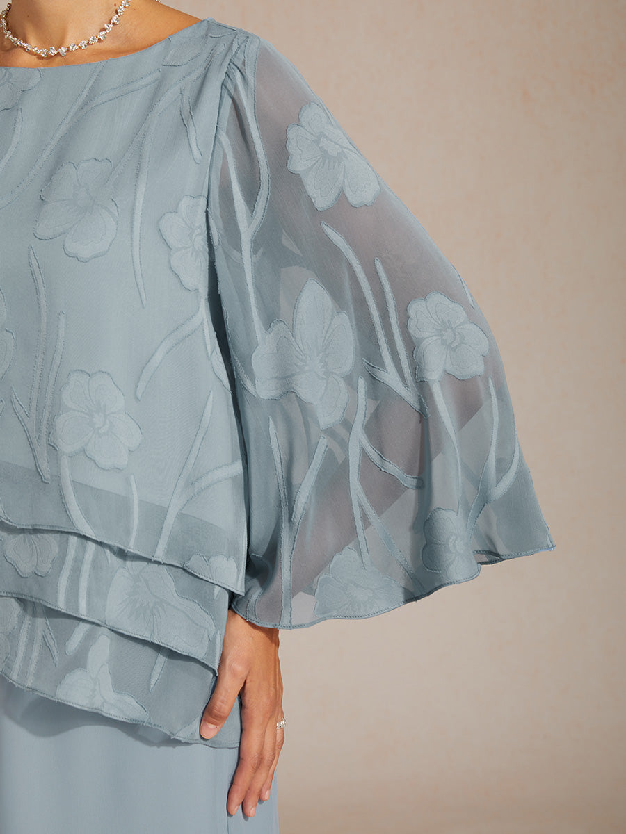 Blusa de Capas Floral de Chifón