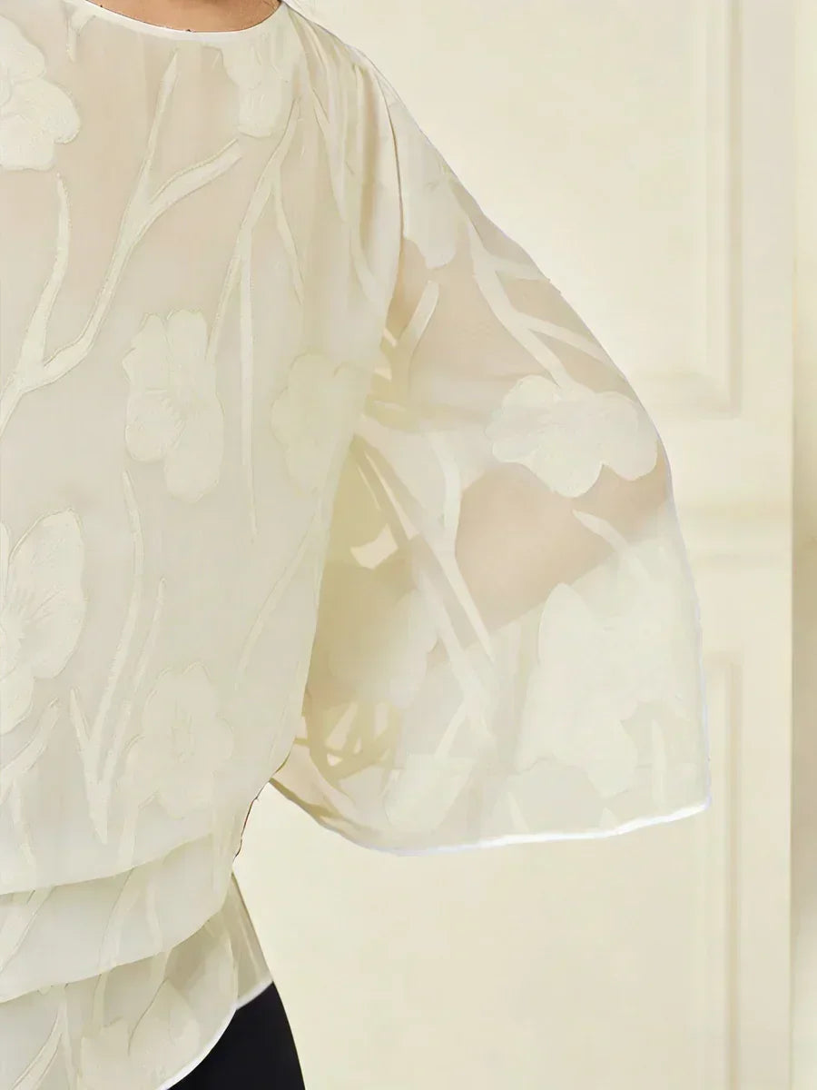 Blusa de Capas Floral de Chifón