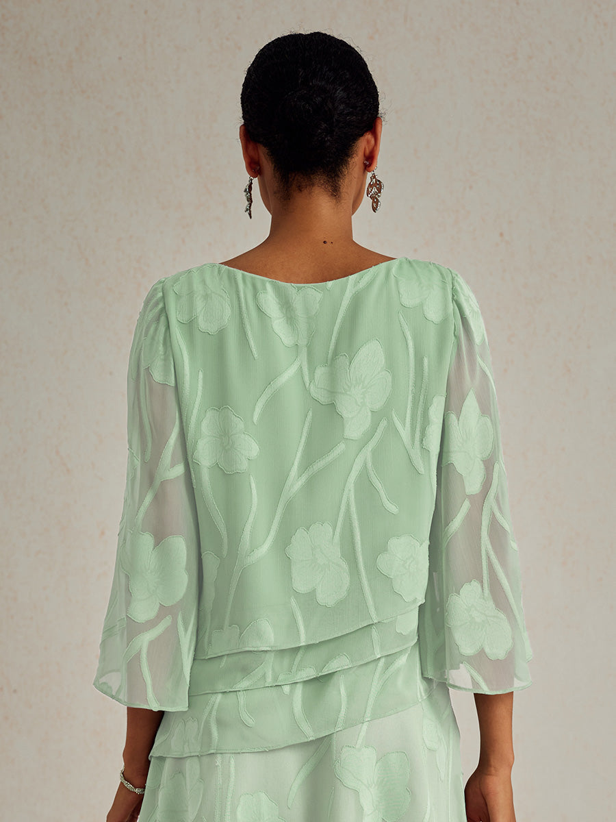 Blusa de Capas Floral de Chifón