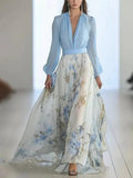 Frida · Vestido largo floral escote en V