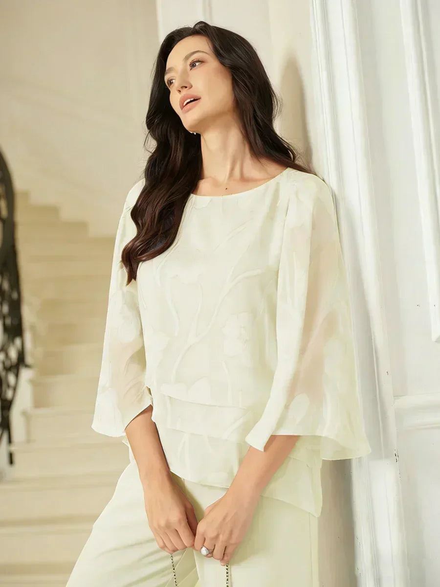 Blusa de Capas Floral de Chifón