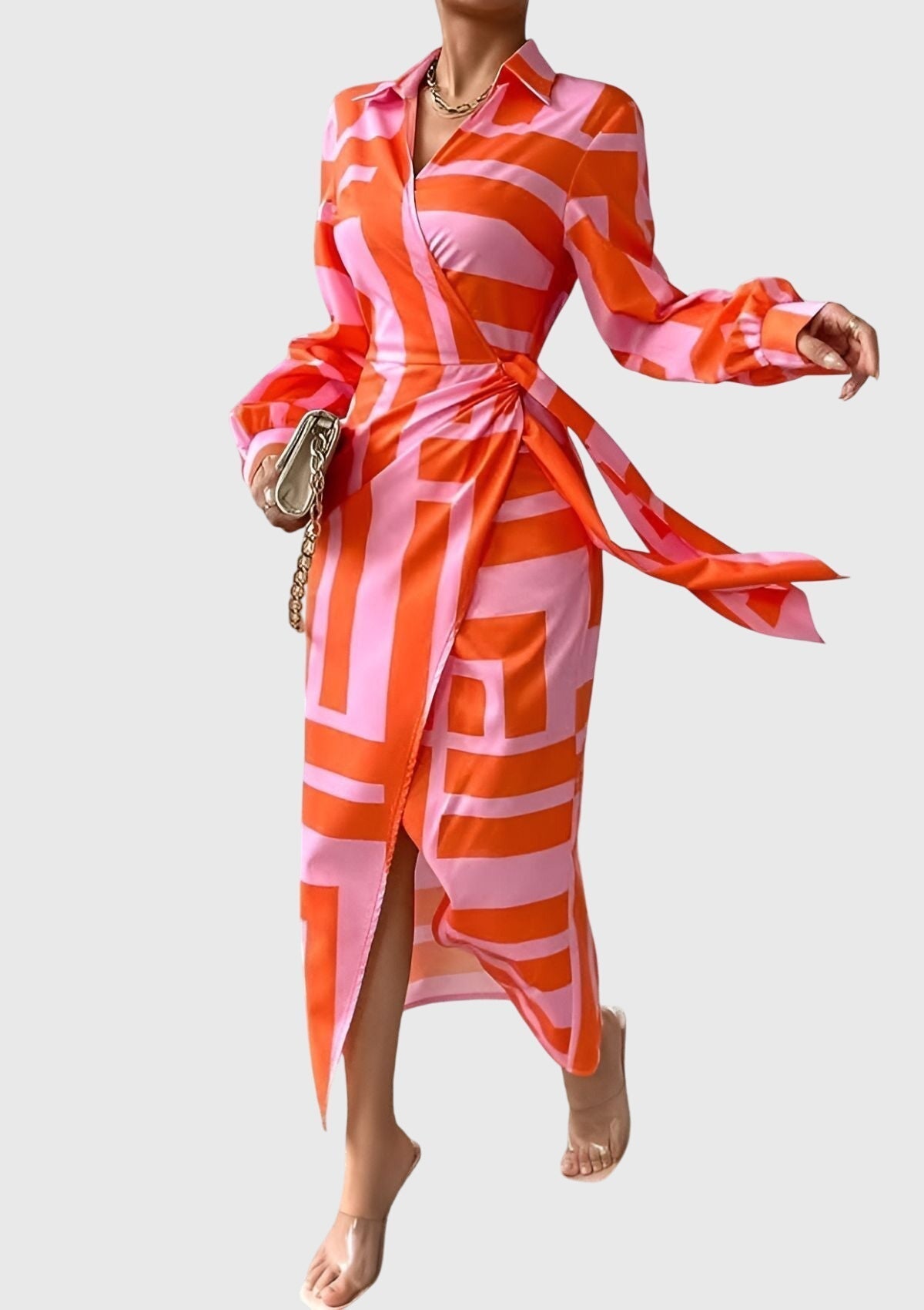 Everly · Vestido Envolvente Estampado