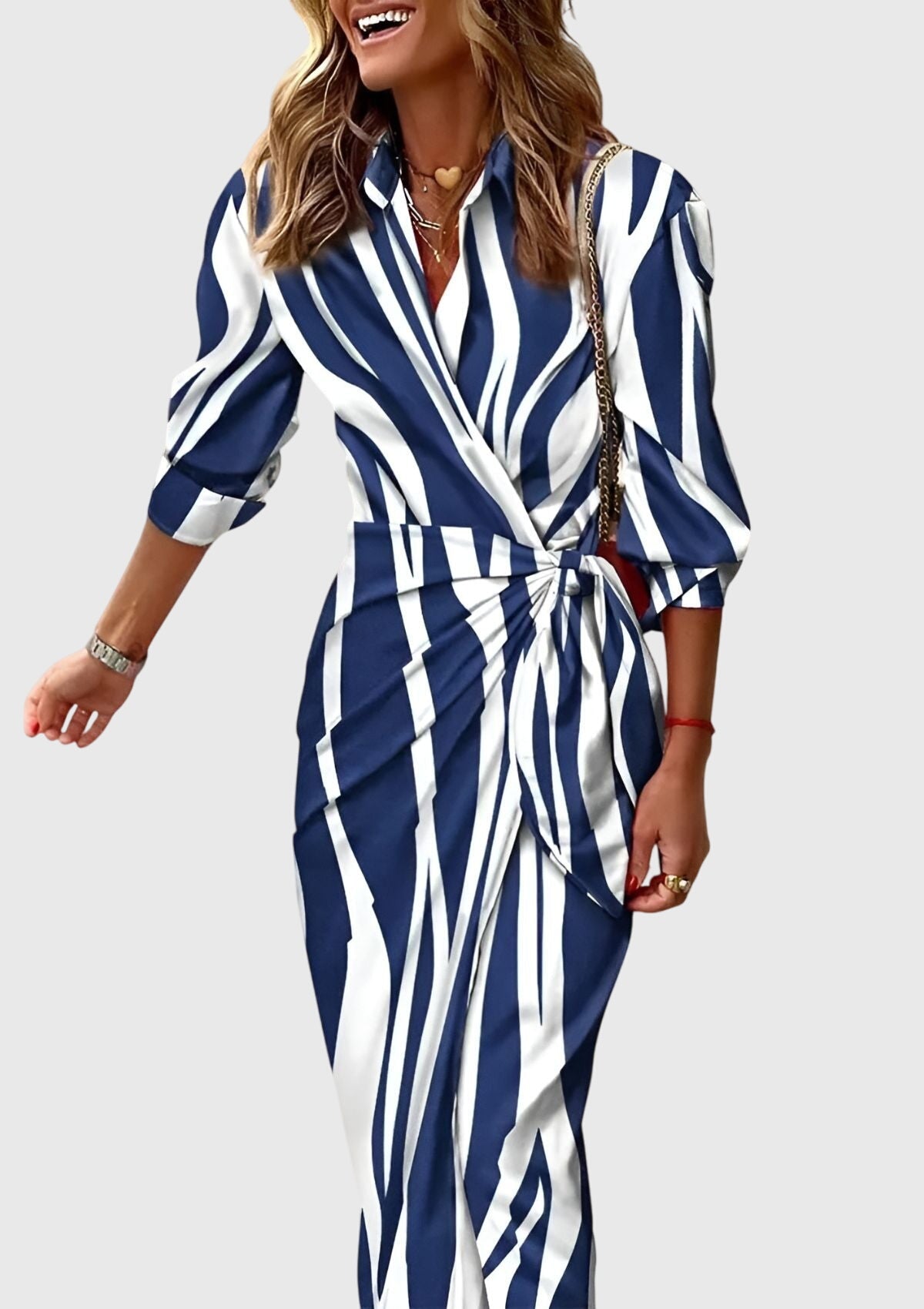 Everly · Vestido Envolvente Estampado