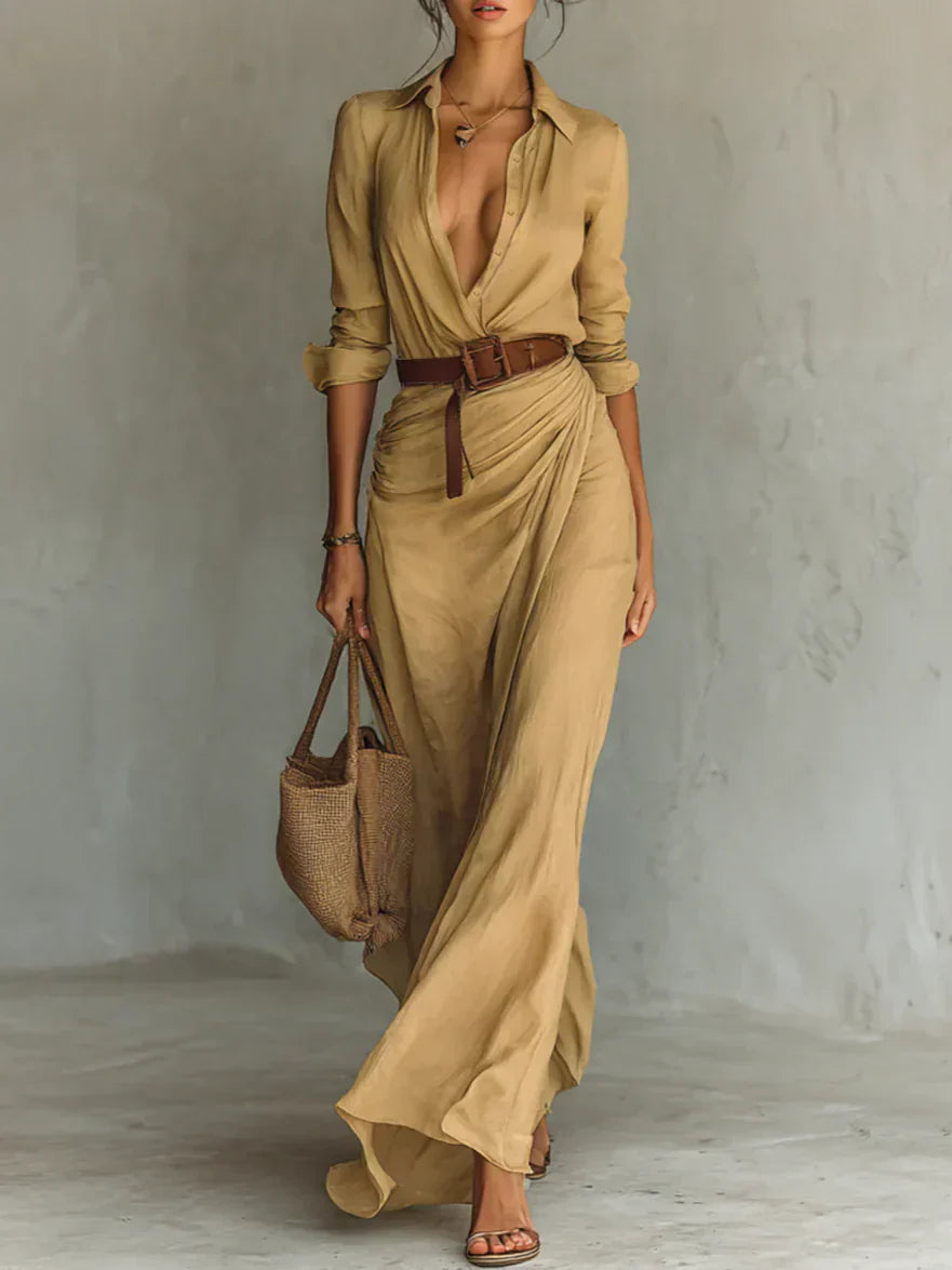 Camille - Vestido maxi curado por Solenza