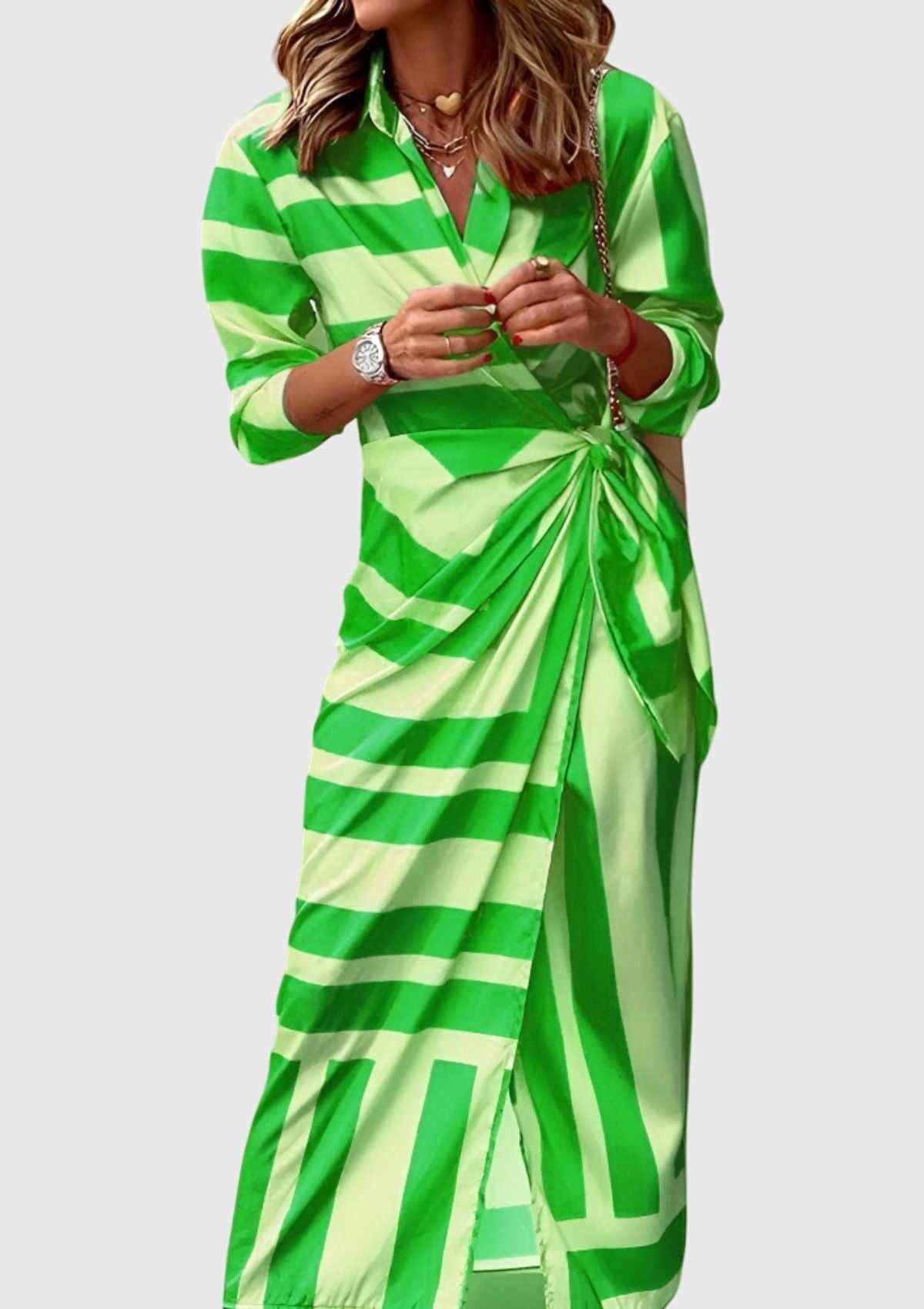Everly · Vestido Envolvente Estampado