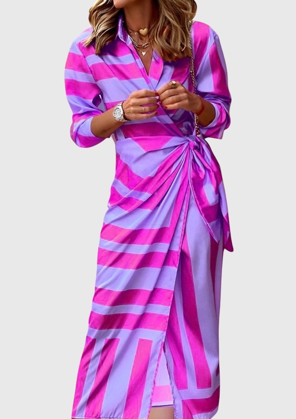 Everly · Vestido Envolvente Estampado