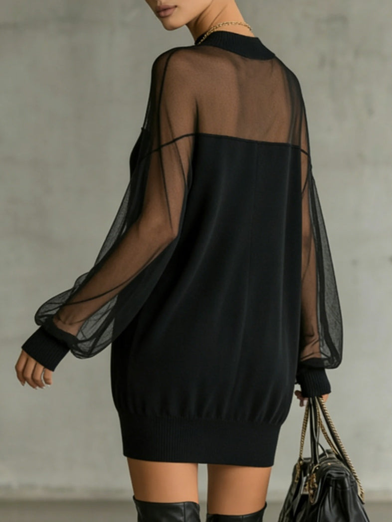 Amélie | Elegante vestido mini negro con escote en V
