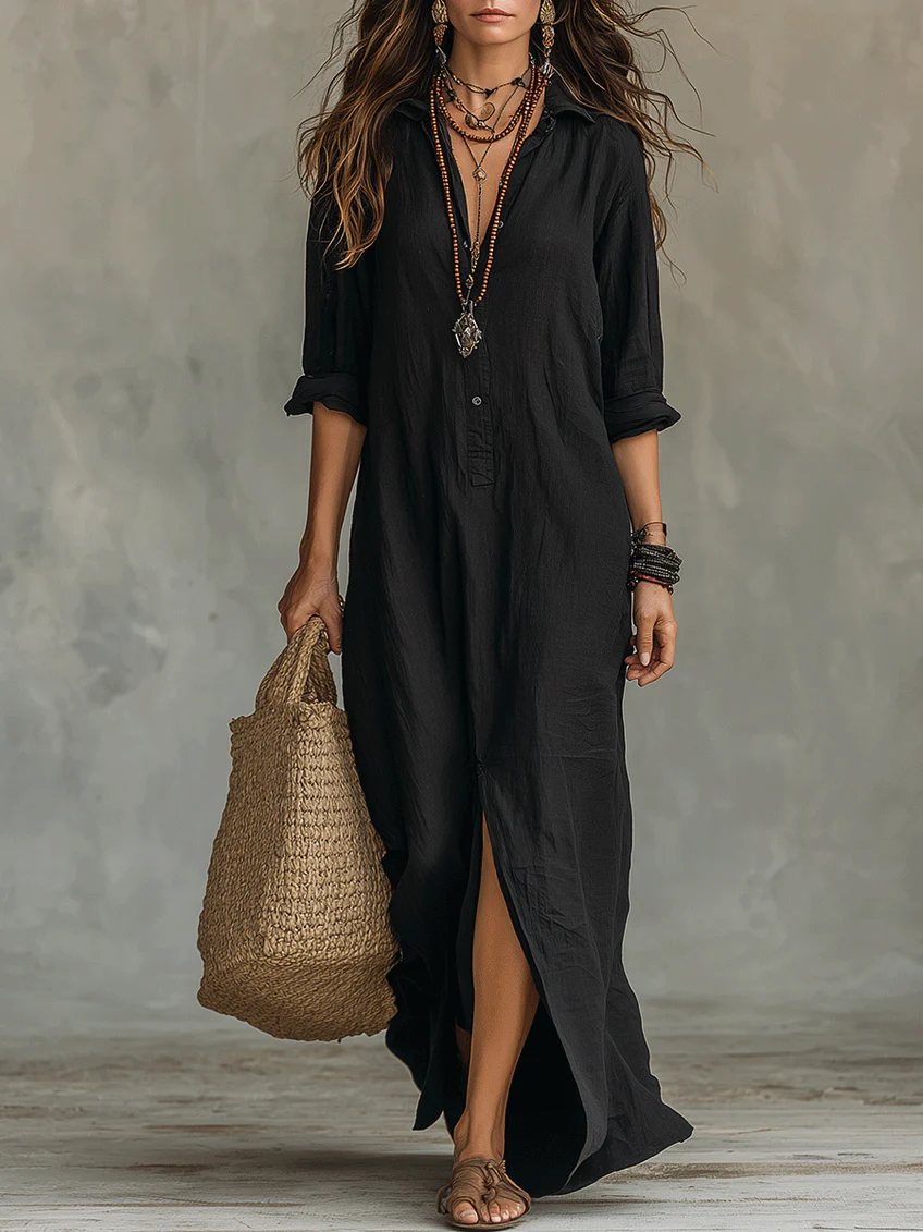 Soline - Vestido maxi curado por Solenza