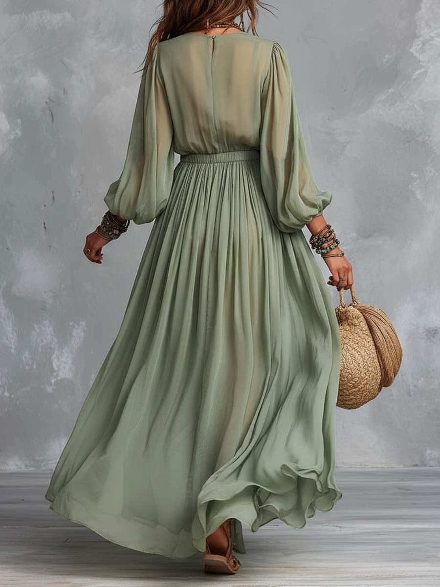 Élodine | Vestido Maxi Bohemio con Estampado
