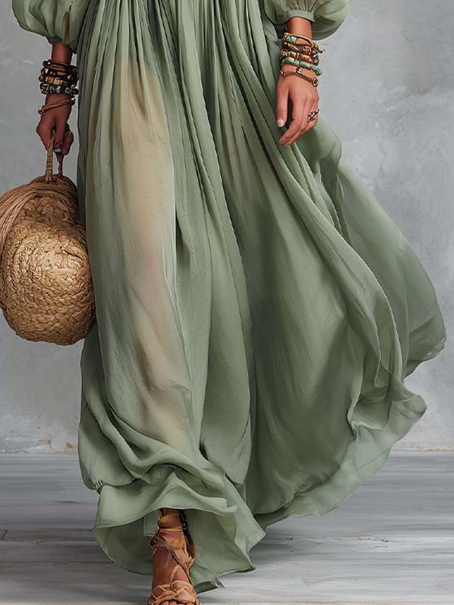 Élodine | Vestido Maxi Bohemio con Estampado