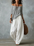 Mara | Conjunto Off-Shoulder Gris