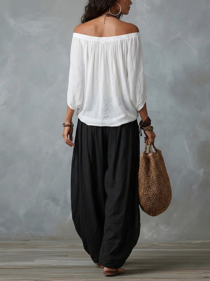Mara | Conjunto Off-Shoulder Blanco