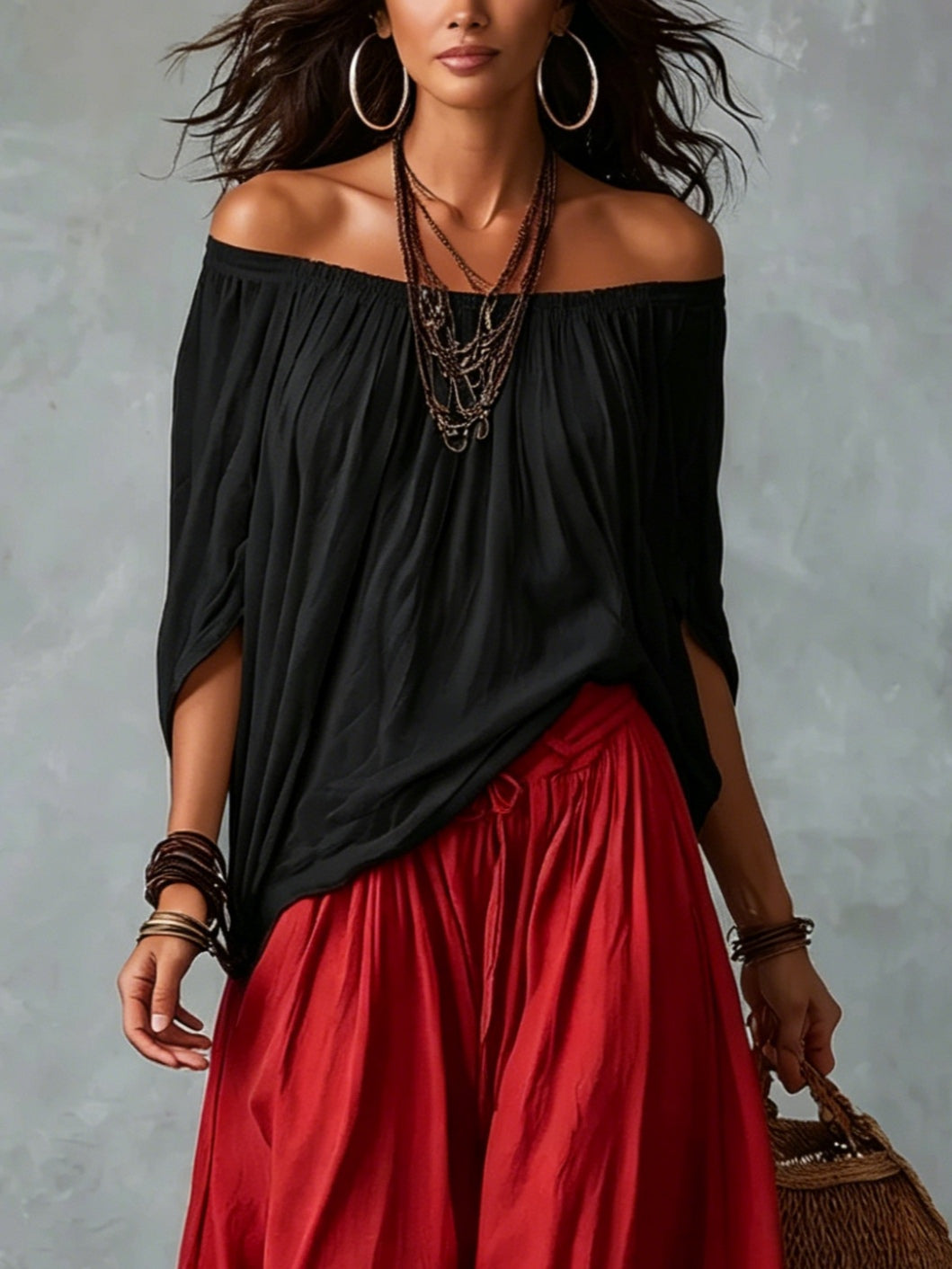 Mara | Conjunto Off-Shoulder Negro