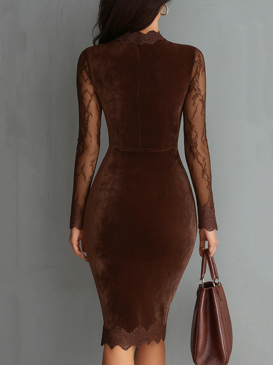Aurélia | Vestido Mini de Terciopelo con Cuello Halter