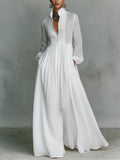 Léonie | Vestido Maxi Minimalista con Cuello Alto