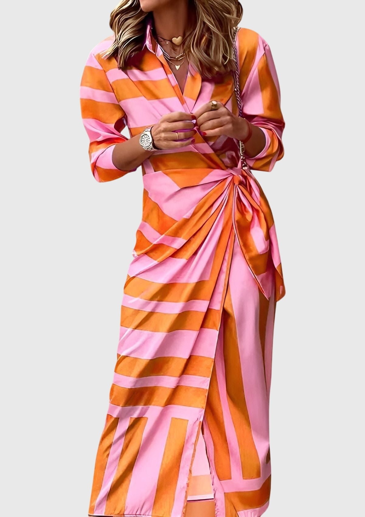 Everly · Vestido Envolvente Estampado
