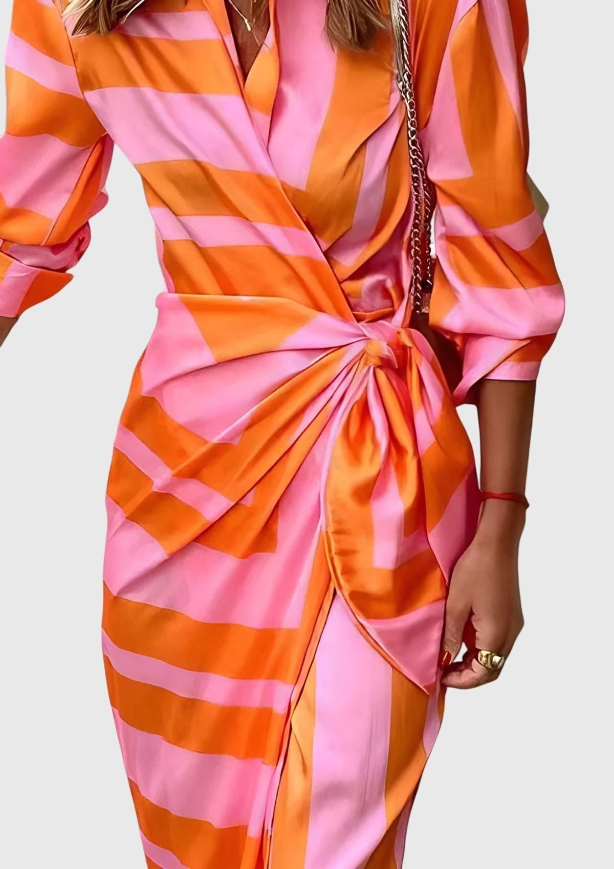 Everly · Vestido Envolvente Estampado