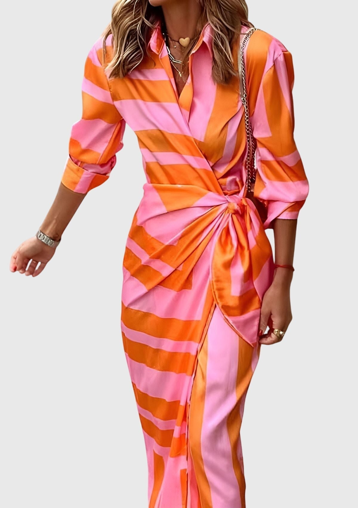 Everly · Vestido Envolvente Estampado