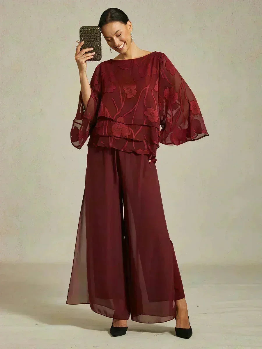Blusa de Capas Floral de Chifón