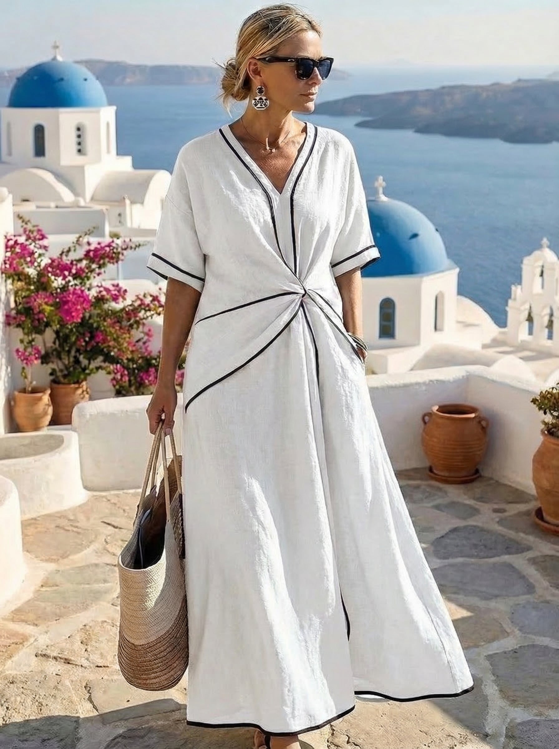 Santorini · Vestido de Verano Fresco