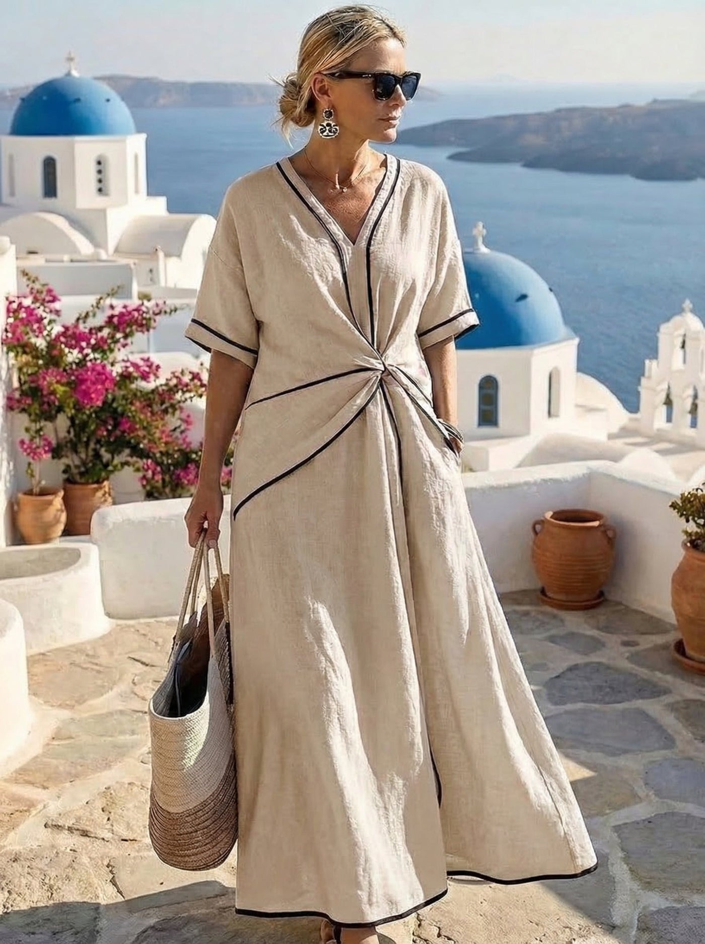 Santorini · Vestido de Verano Fresco