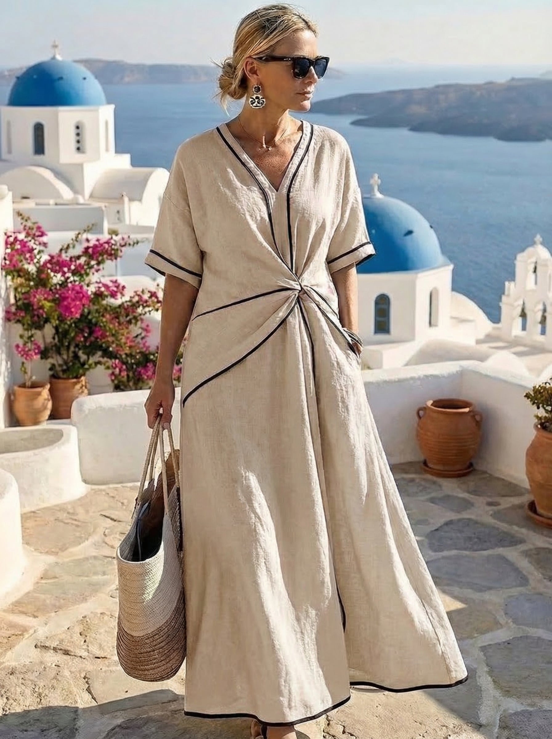 Santorini · Vestido de Verano Fresco