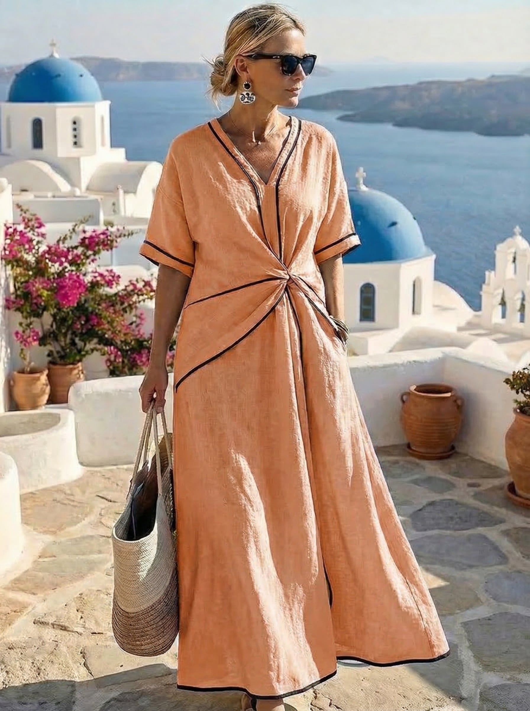 Santorini · Vestido de Verano Fresco