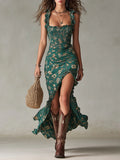 Zara | Vestido Maxi Retro Boho